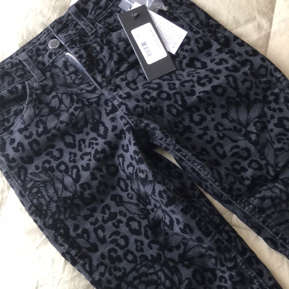 Marciano Velvet Flocked Skinny, Jet Black. Size 24